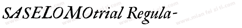 SASELOMOtrial Regula字体转换